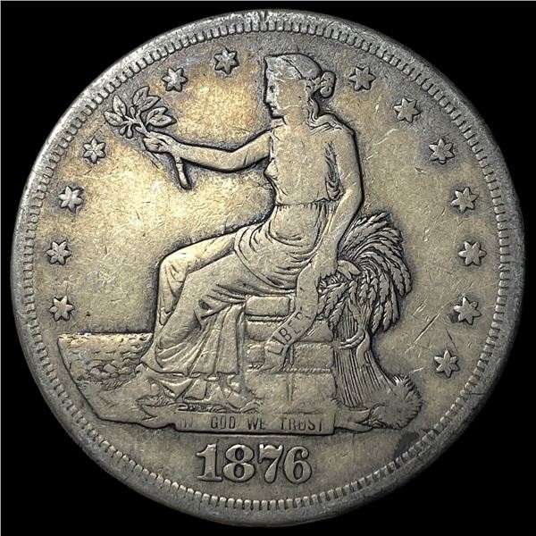 1876-S Silver Trade Dollar NEARLY  UNCIRCULATED