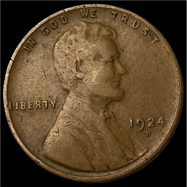 1924-D Lincoln Wheat Cent LIGHTLY CIRCULATED