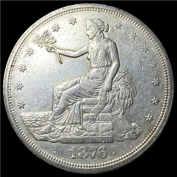 1876-S Silver Trade Dollar NEARLY  UNCIRCULATED