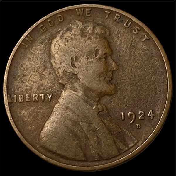 1924-D Lincoln Wheat Cent LIGHTLY CIRCULATED
