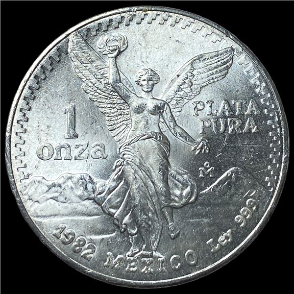 1982 Mexico 1 Onza Silver Libertad SUPERB GEM  BU