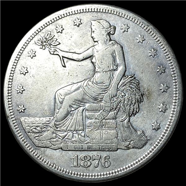 1876-S Silver Trade Dollar NEARLY  UNCIRCULATED