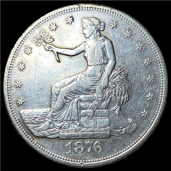 1876-S Silver Trade Dollar NEARLY  UNCIRCULATED