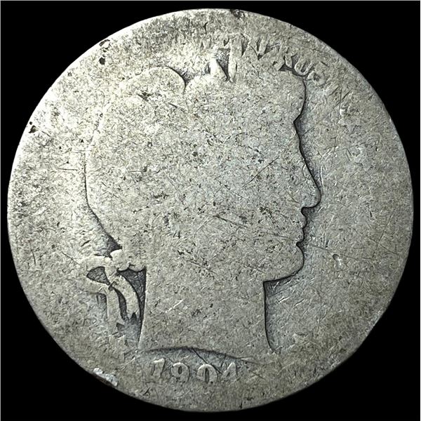 1904 Barber Silver Quarter NICELY CIRCULATED