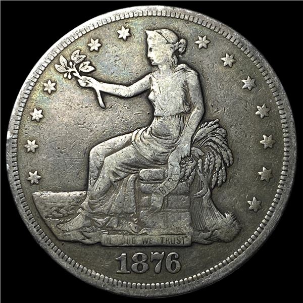 1876 Silver Trade Dollar NEARLY UNCIRCULATED