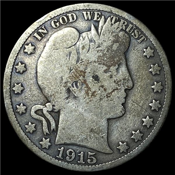 1915-S Silver Barber Half Dollar NICELY  CIRCULATED
