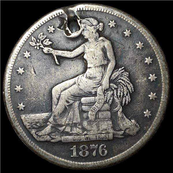 1876 Silver Trade Dollar NEARLY UNCIRCULATED