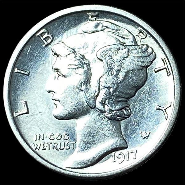 1917-S Silver Mercury Dime NICELY CIRCULATED