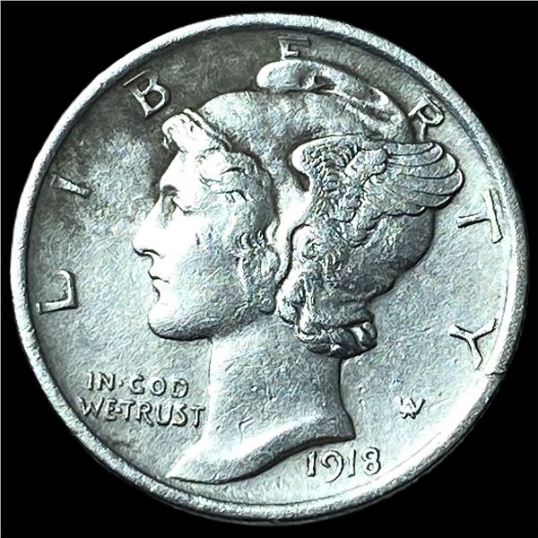 1918-D Silver Mercury Dime HIGH GRADE