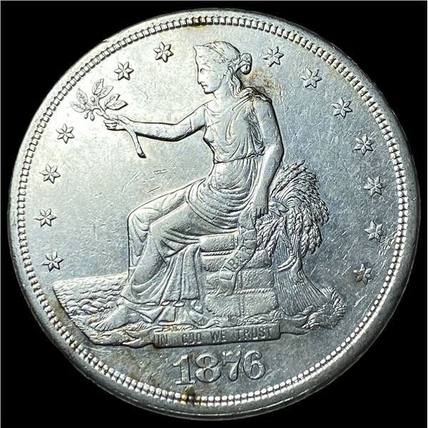 1876-S Silver Trade Dollar NEARLY  UNCIRCULATED
