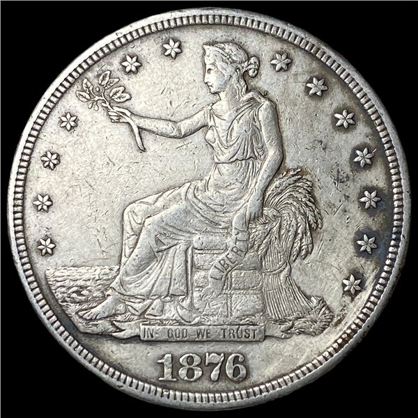 1876-S Silver Trade Dollar NEARLY  UNCIRCULATED