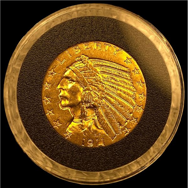 1911 Indian Head Half Eagle $5 Gold CLOSELY  UNCIRCULATED