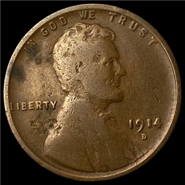 1914-D Lincoln Wheat Cent NEARLY UNCIRCULATED