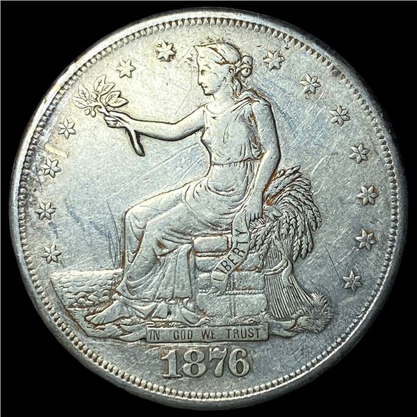 1876-S Silver Trade Dollar NEARLY  UNCIRCULATED