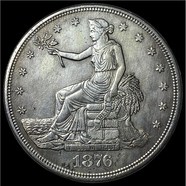 1876-S Silver Trade Dollar NEARLY  UNCIRCULATED