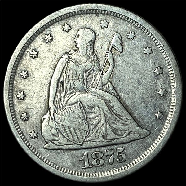 1875-S Silver Twenty Cents NEARLY  UNCIRCULATED