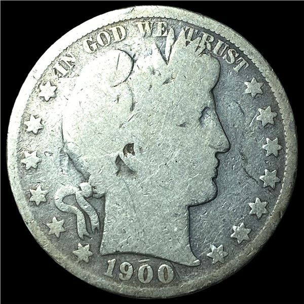 1900 Silver Barber Half Dollar NICELY  CIRCULATED