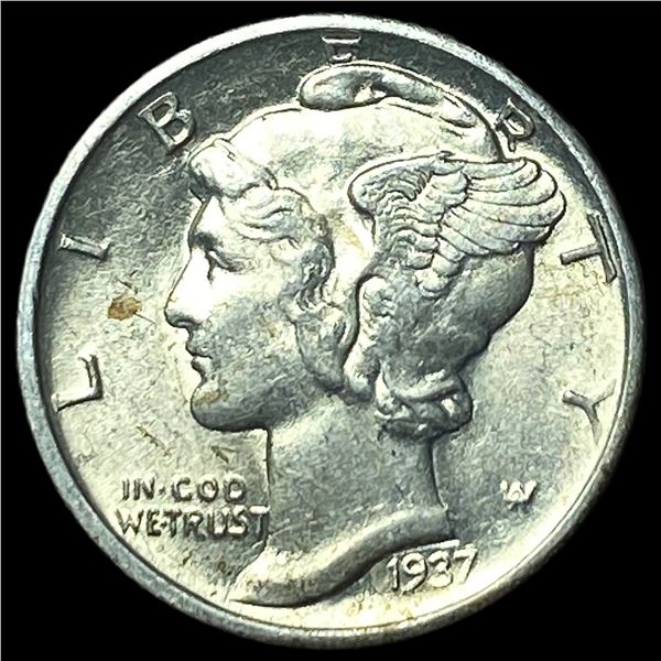1937-D Silver Mercury Dime CLOSELY  UNCIRCULATED