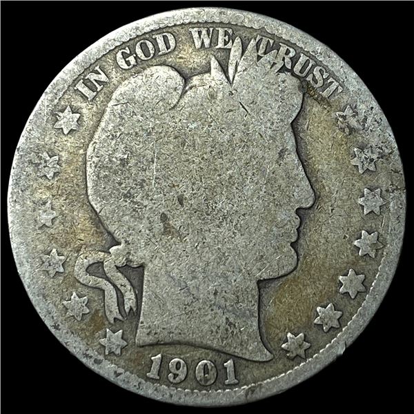 1901 Silver Barber Quarter NICELY CIRCULATED