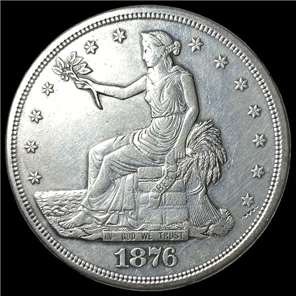 1876-S Silver Trade Dollar NEARLY  UNCIRCULATED