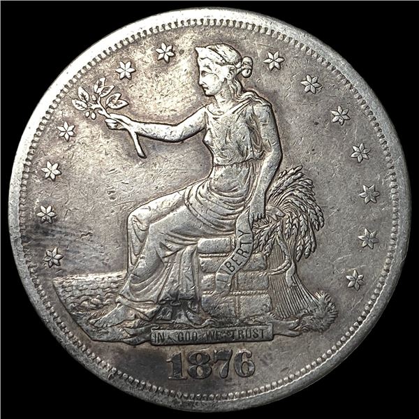 1876-S Silver Trade Dollar NEARLY  UNCIRCULATED