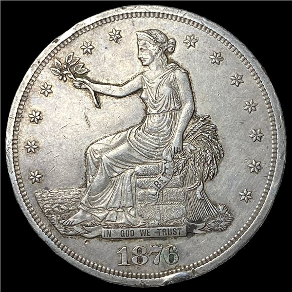 1876-S Silver Trade Dollar NEARLY  UNCIRCULATED