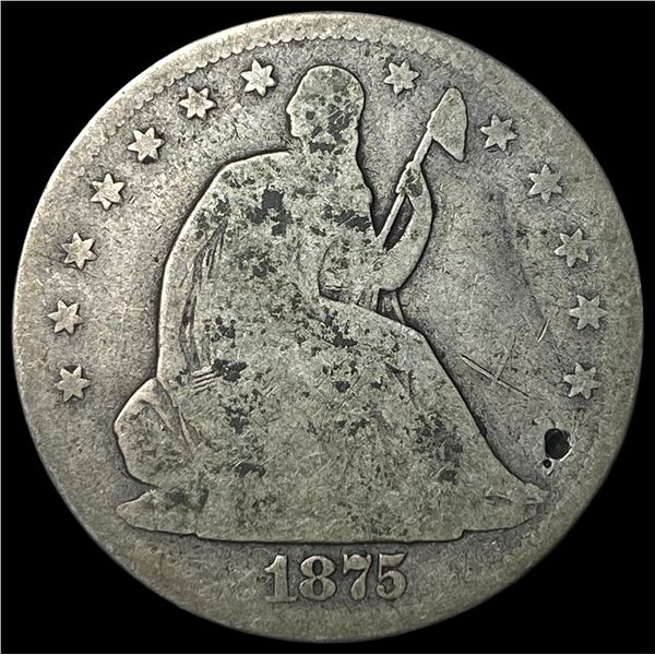 1875 Seated Liberty Half Dollar NICELY  CIRCULATED