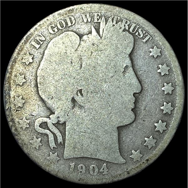 1904-S Silver Barber Half Dollar NICELY  CIRCULATED