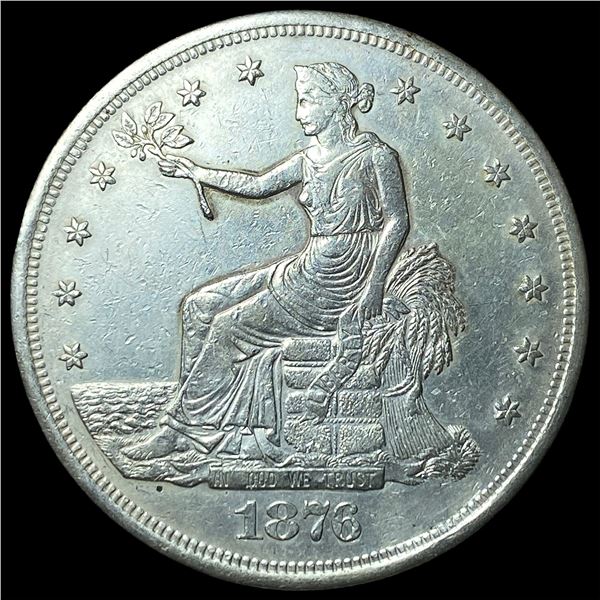 1876-S Silver Trade Dollar NEARLY  UNCIRCULATED