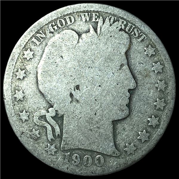 1900 Silver Barber Half Dollar NICELY  CIRCULATED