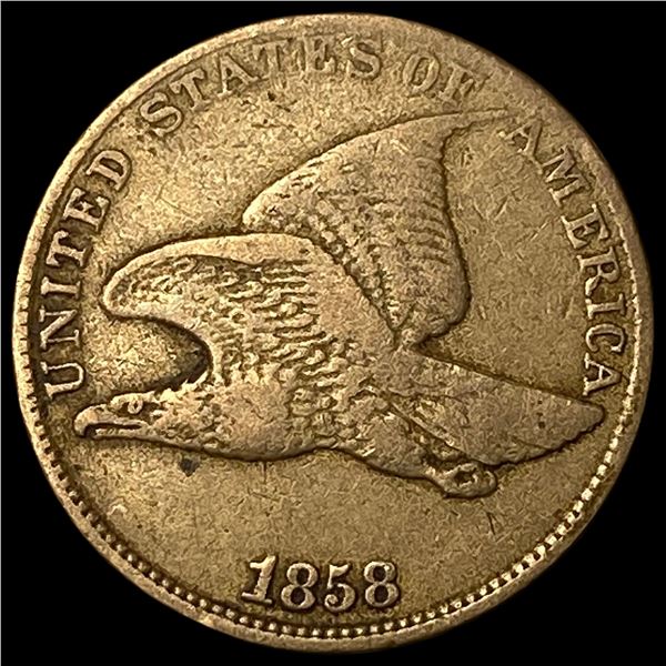 1858 Flying Eagle Cent NEARLY UNCIRCULATED