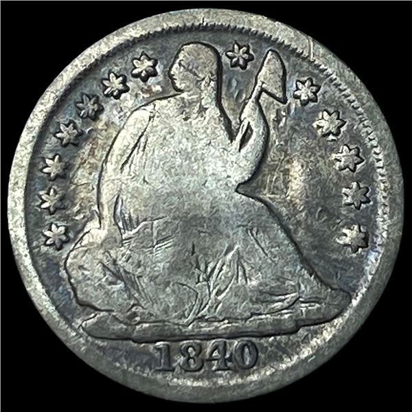 1840-O Silver Seated Liberty Half Dime NICELY CIRCULATED