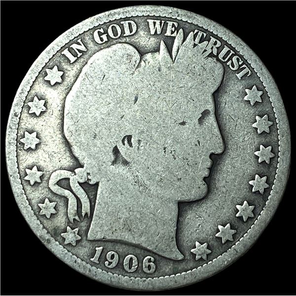 1906-D Silver Barber Half Dollar NICELY  CIRCULATED