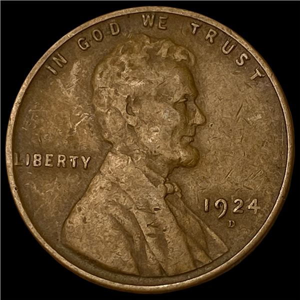 1924-D Lincoln Wheat Cent LIGHTLY CIRCULATED