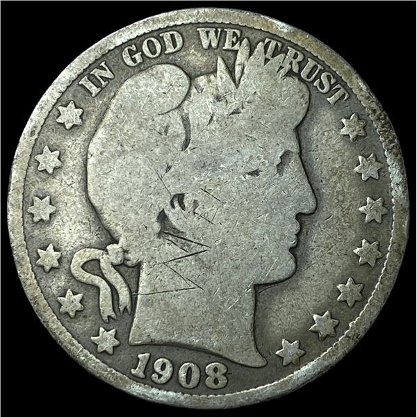 1908-O Silver Barber Half Dollar NICELY  CIRCULATED