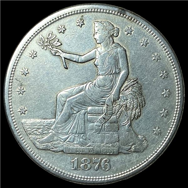 1876-S Silver Trade Dollar NEARLY  UNCIRCULATED