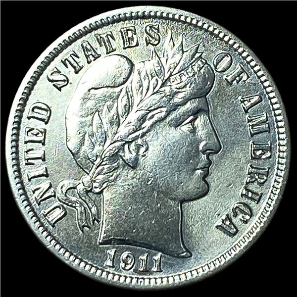 1911 Silver Barber Dime CLOSELY UNCIRCULATED