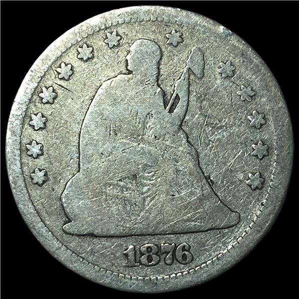 1876 Silver Quarter Dollar (Seated Liberty)  NICELY CIRCULATED