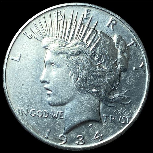1934-S Silver Peace Dollar NEARLY  UNCIRCULATED