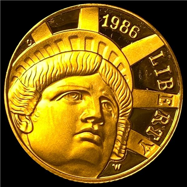 1986-W Gold $5 Statue of Liberty Half Eagle  CHOICE PROOF