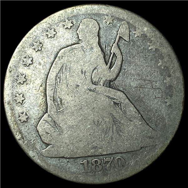 1870 Seated Liberty Half Dollar NICELY  CIRCULATED