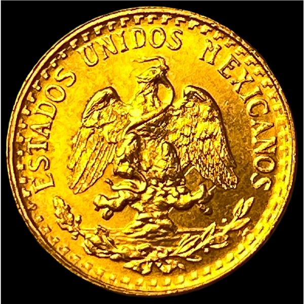 1945 Mexico Gold 2 Pesos UNCIRCULATED