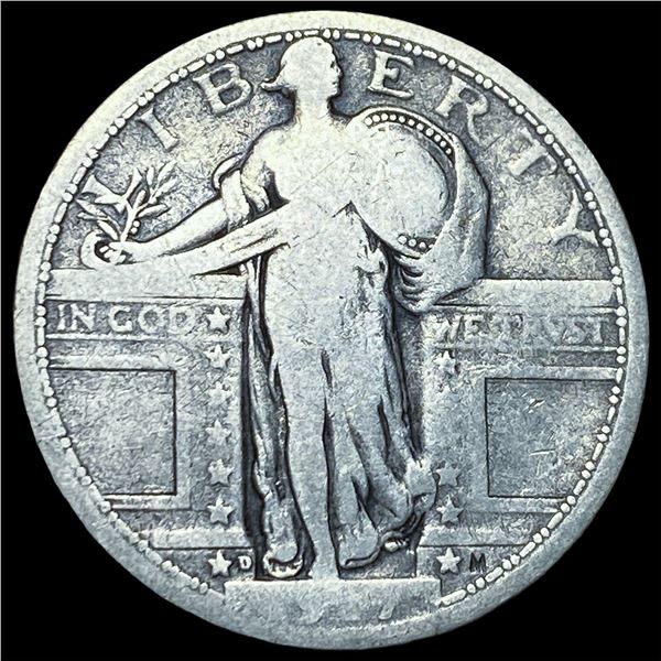 1917-D Type 1 Silver Standing Liberty Quarter  NEARLY UNCIRCULATED