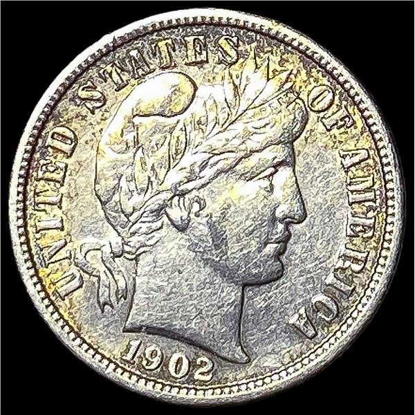 1902-S Silver Barber Dime CLOSELY  UNCIRCULATED