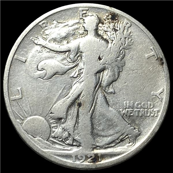1921-D Silver Walking Liberty Half Dollar  LIGHTLY CIRCULATED