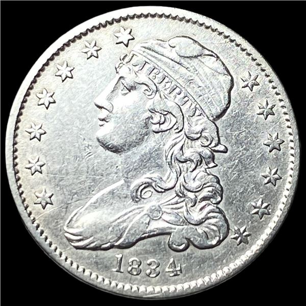 1834 Capped Bust Quarter NEARLY UNCIRCULATED