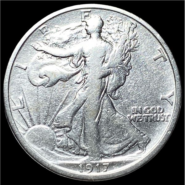 1917-S Silver Walking Liberty Half Dollar  LIGHTLY CIRCULATED