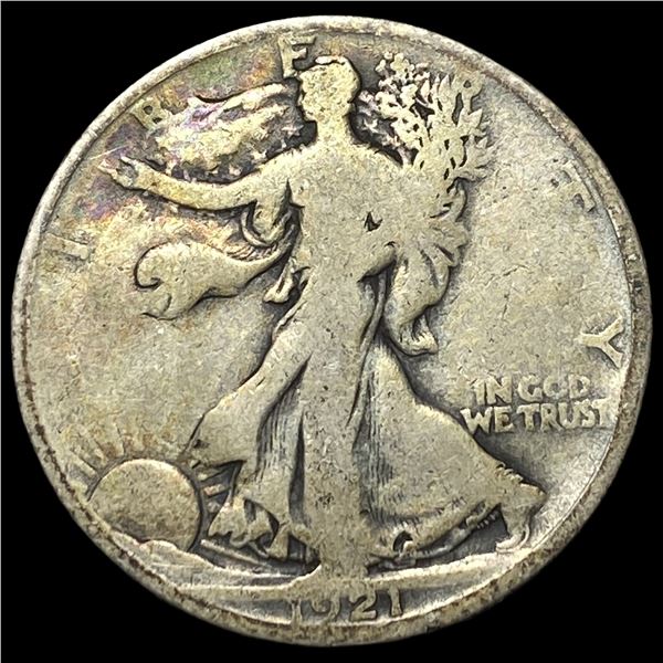 1921-D Silver Walking Liberty Half Dollar  NICELY CIRCULATED