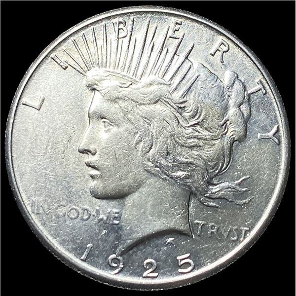 1925-S Silver Peace Dollar CHOICE AU