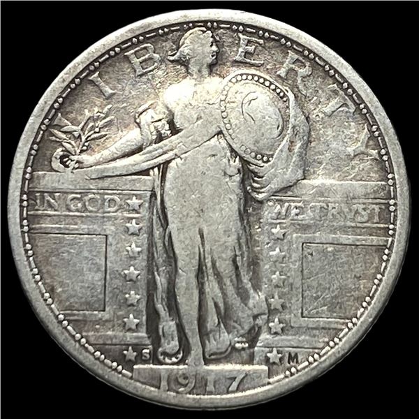 1917-S Type 1 Standing Liberty Quarter  LIGHTLY CIRCULATED